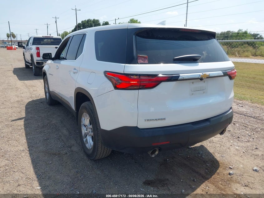 Vin: 1gnerfkw1nj138428, lot: 46316053, chevrolet traverse fwd ls 20223