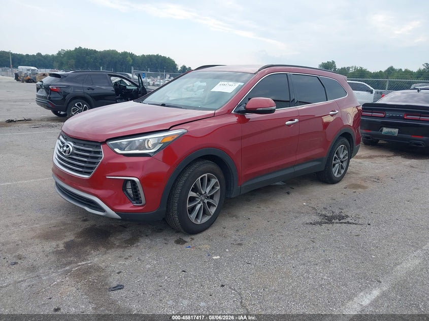 Vin: km8sn4hf9ju278587, lot: 46316298, hyundai santa fe se 20182