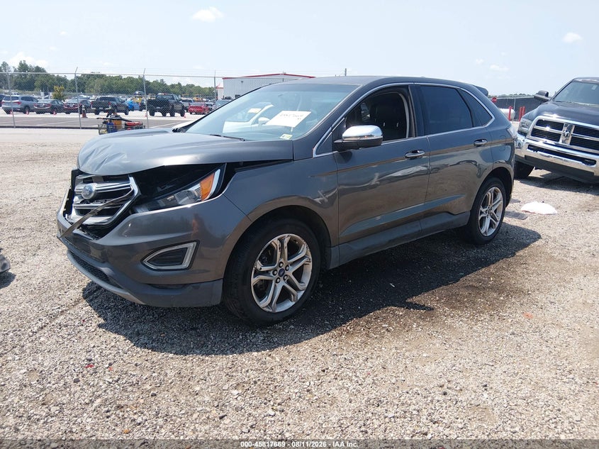 Vin: 2fmpk3k92jbb07973, lot: 46316550, ford edge titanium 20182