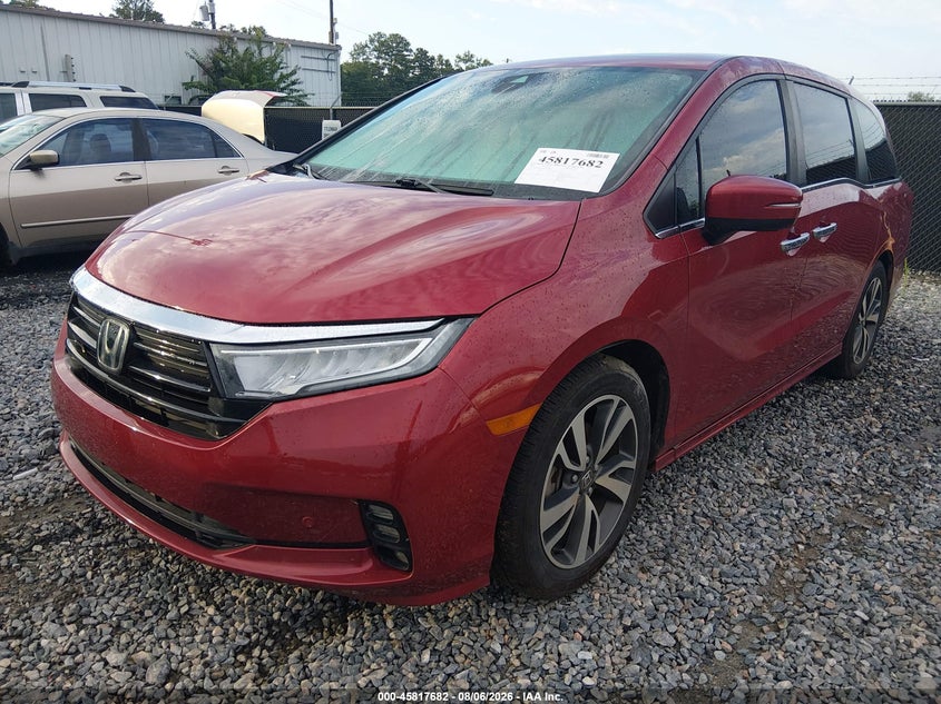 Vin: 5fnrl6h8xmb040685, lot: 46316563, honda odyssey touring 20212