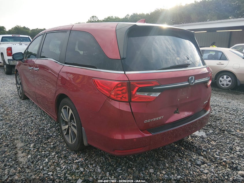 Vin: 5fnrl6h8xmb040685, lot: 46316563, honda odyssey touring 20213