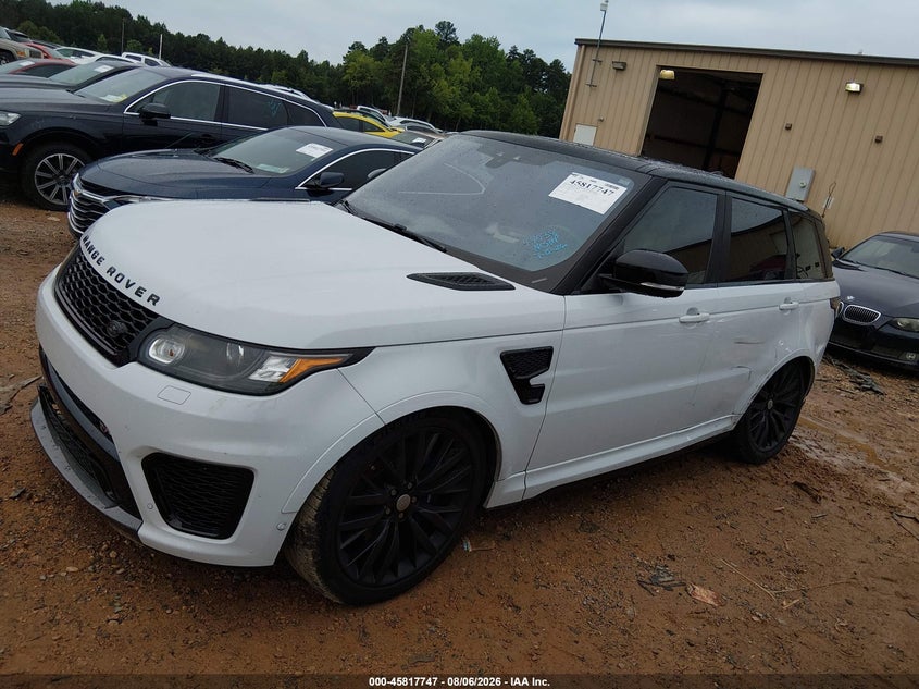 Vin: salwz2fe8ha165145, lot: 46316628, land rover range rover sport 5.0l v8 supercharged svr 20172