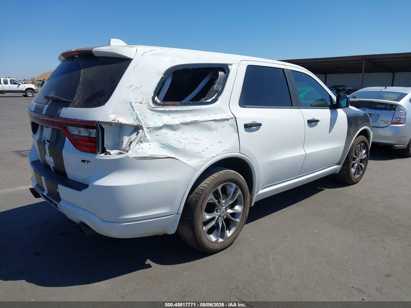 Vin: 1c4rdjdg6kc799003, lot: 46316652, dodge durango gt plus awd 20194
