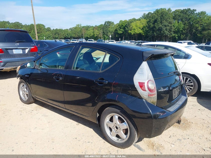 Vin: jtdkdtb30c1005669, lot: 46316713, toyota prius c three 20123