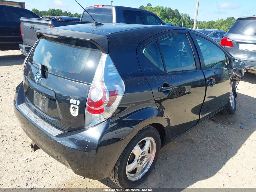 Vin: jtdkdtb30c1005669, lot: 46316713, toyota prius c three 20124