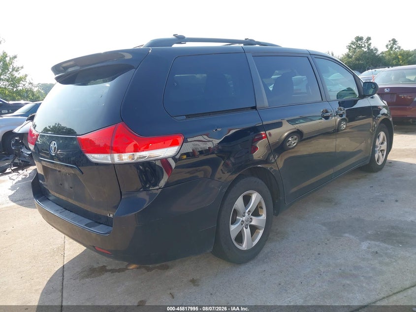Vin: 5tdkk3dc3ds322577, lot: 46316876, toyota sienna le v6 8 passenger 20134