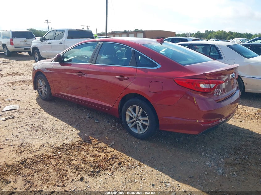 Vin: 5npe24af3fh147306, lot: 46316880, hyundai sonata se 20153