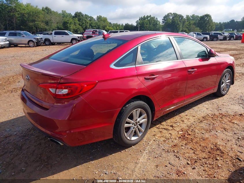 Vin: 5npe24af3fh147306, lot: 46316880, hyundai sonata se 20154