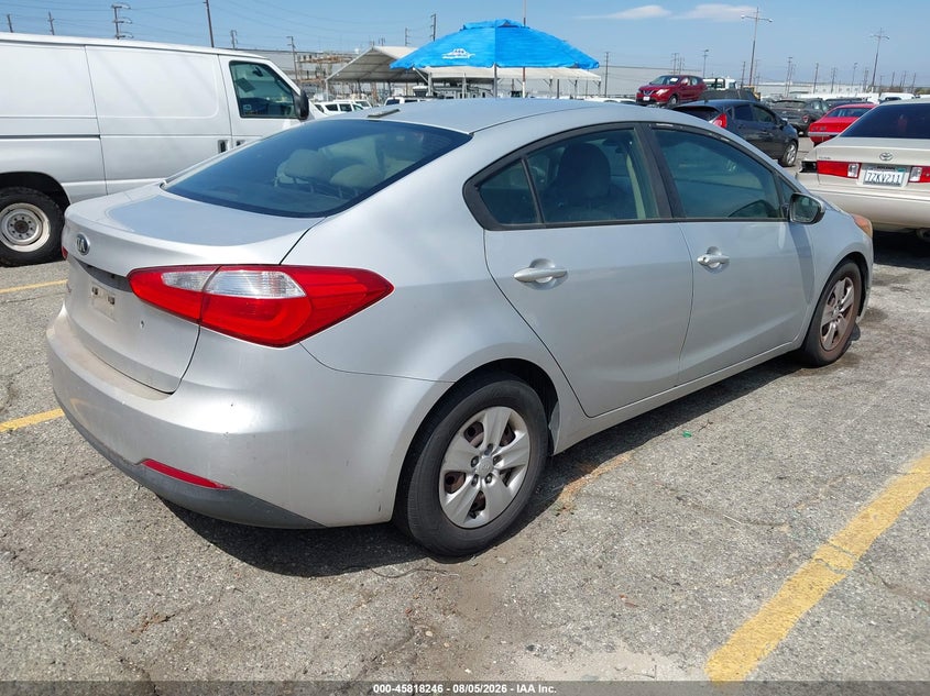 Vin: knafk4a6xf5426124, lot: 46317127, kia forte lx 20154