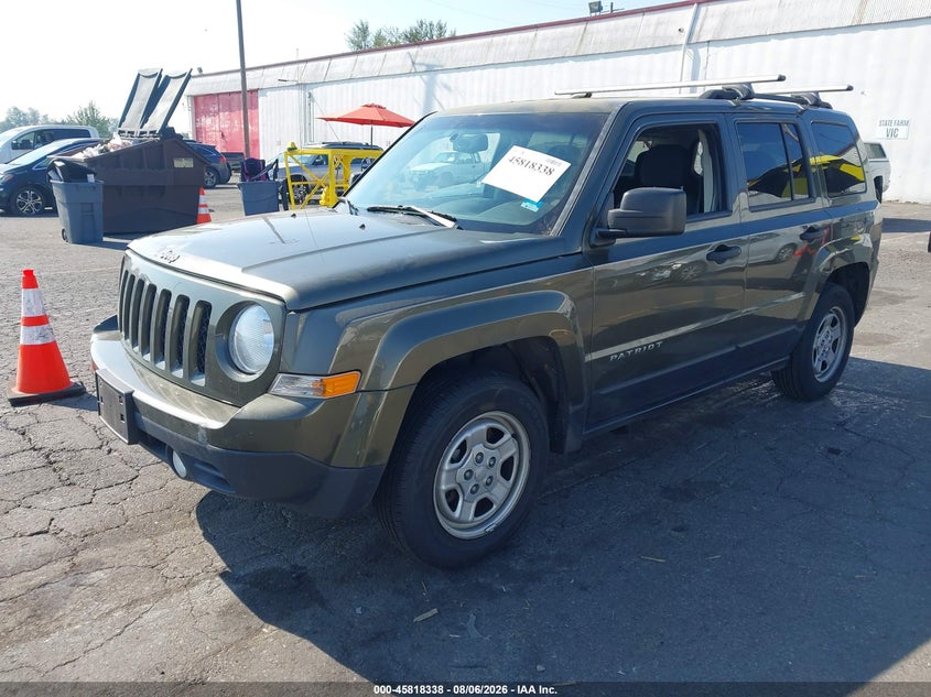 Vin: 1c4njpba7gd527375, lot: 46317219, jeep patriot sport 20162