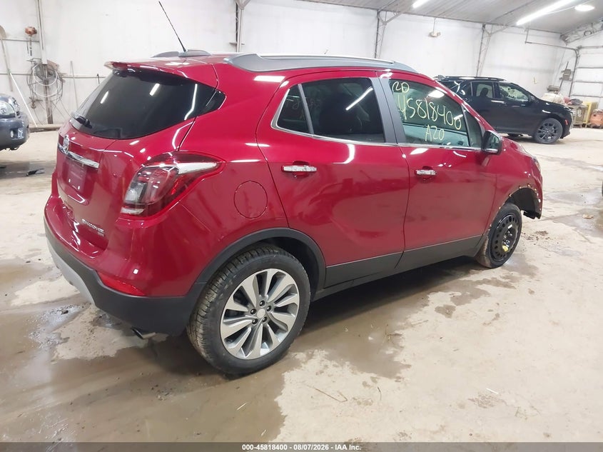 Vin: kl4cjesb5lb031057, lot: 46317281, buick encore awd preferred 20204