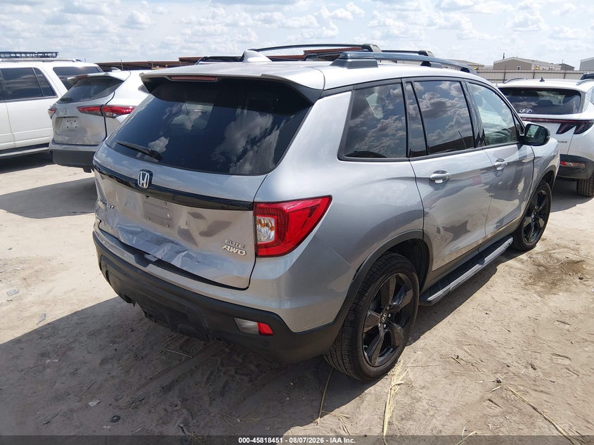 Vin: 5fnyf8h09lb017891, lot: 46317332, honda passport awd elite 20204