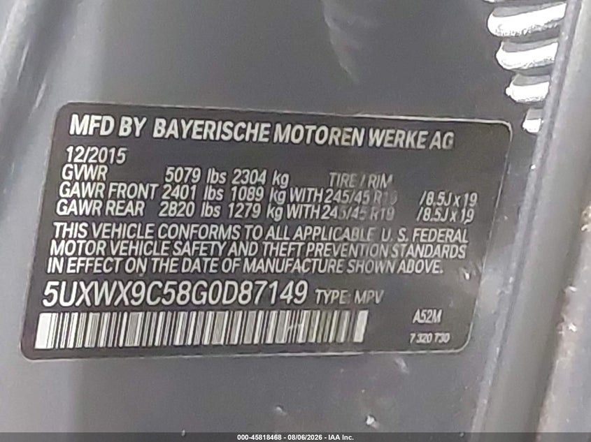 2016 BMW X3 XDRIVE28I · Фото 9