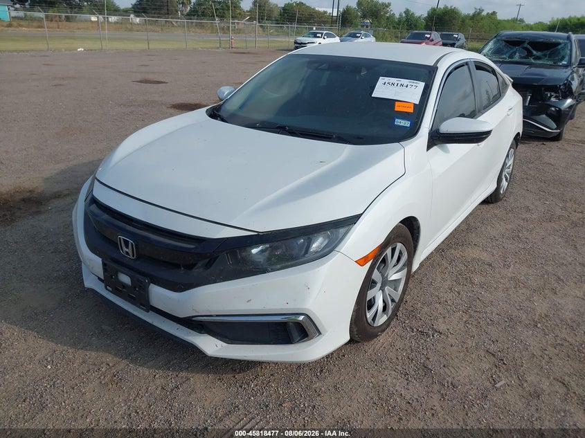 2020 Honda Civic, Удар сзади, IAAI, VIN 19XFC2F67LE014286 — фото 2