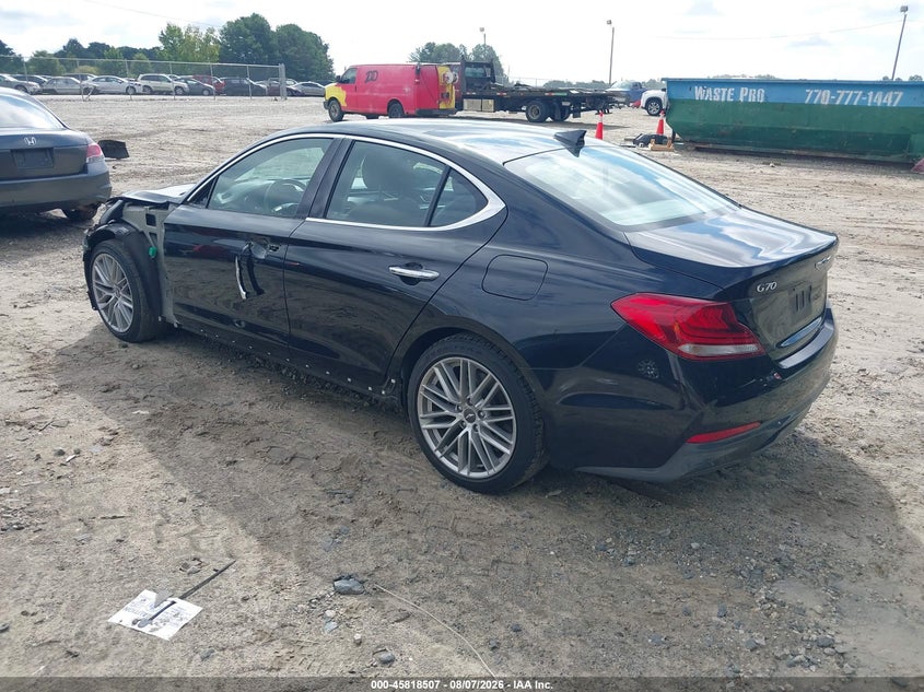 Vin: kmtg34la4lu063778, lot: 46317388, genesis g70 2.0t rwd 20203