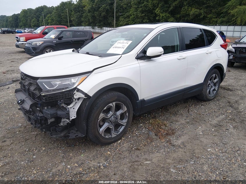 2018 Honda Cr-V Ex-L/Ex-L Navi, Удар спереди, IAAI, VIN 5J6RW1H81JL006261 — фото 2