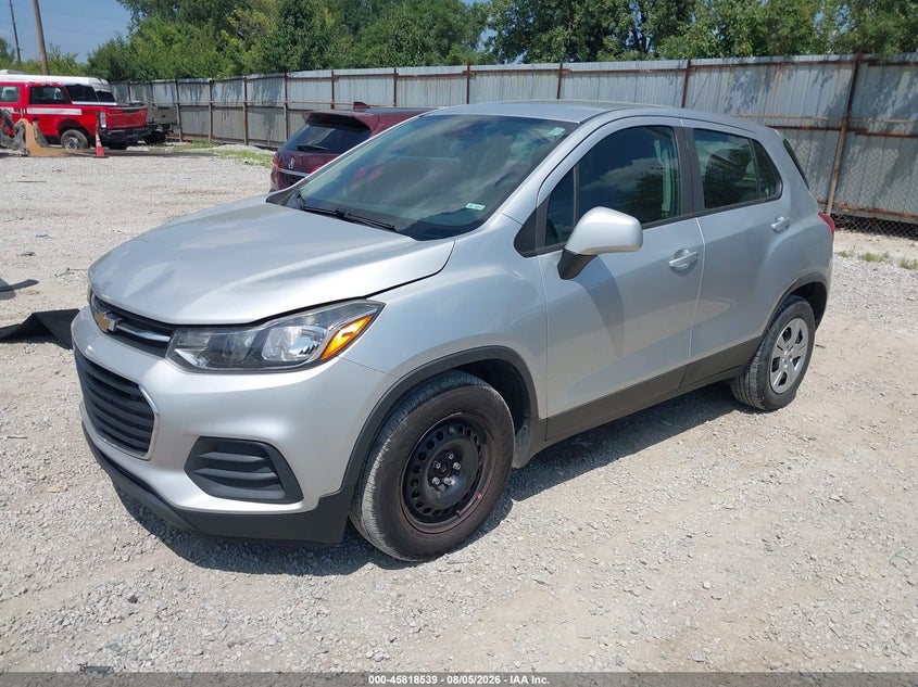 Vin: kl7cjksb1hb176766, lot: 46317420, chevrolet trax ls 20172