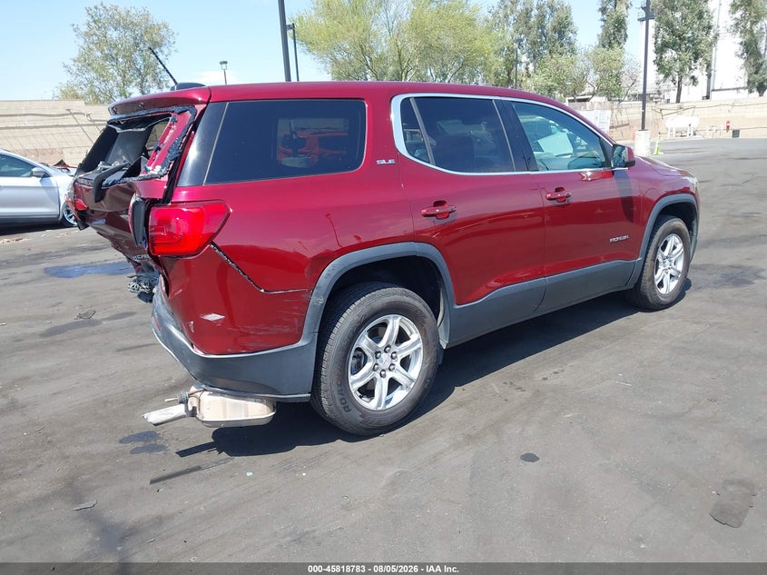 Vin: 1gkknkla6hz261672, lot: 46317664, gmc acadia sle-1 20174