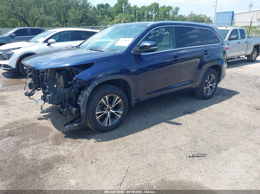 2016 Toyota Highlander, Удар спереди, IAAI, VIN 5TDKKRFH9GS138471 — фото 2