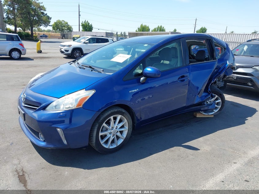 Vin: jtdzn3eu8e3331677, lot: 46317773, toyota prius v five 20142