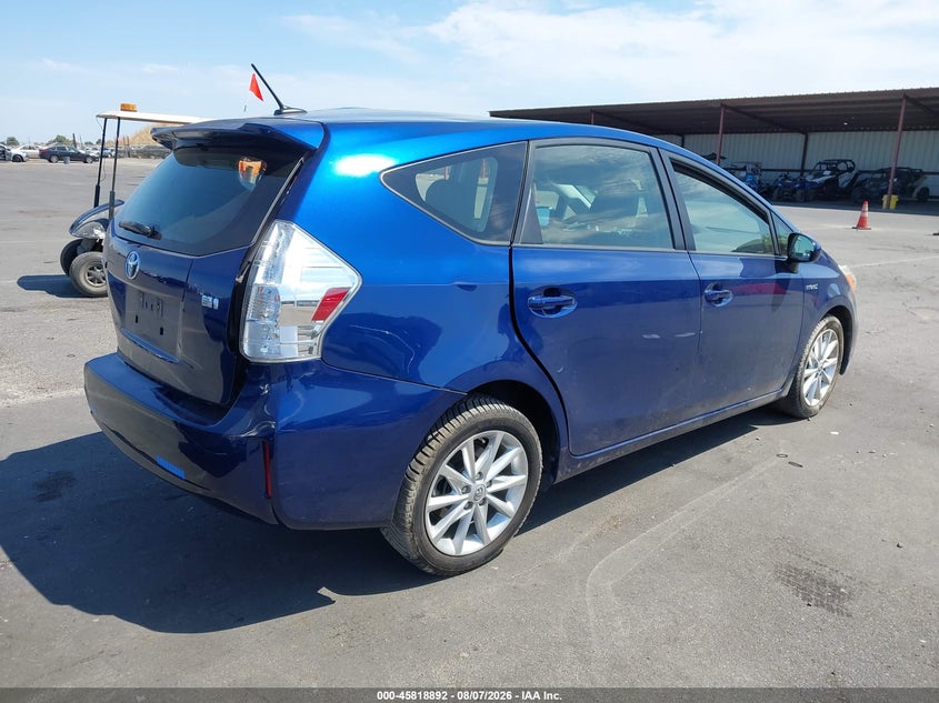 Vin: jtdzn3eu8e3331677, lot: 46317773, toyota prius v five 20144