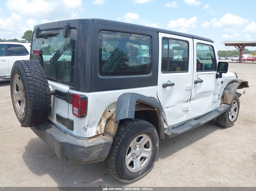 Vin: 1c4bjwkg7jl838593, lot: 46317866, jeep wrangler jk unlimited sport rhd 4x4 20184