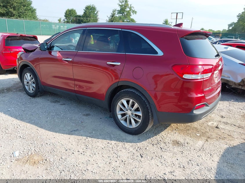 Vin: 5xypg4a30jg416572, lot: 46317938, kia sorento 2.4l lx 20183