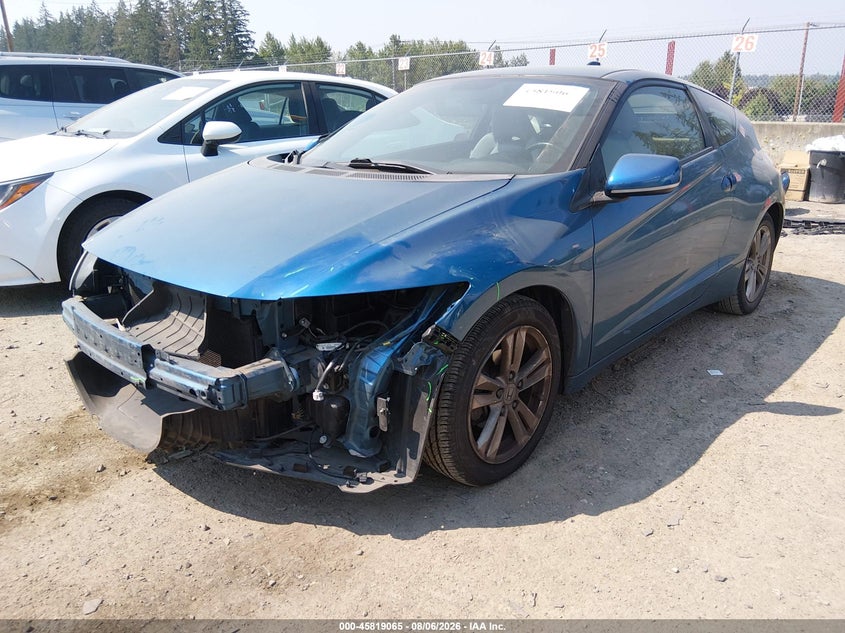 2012 Honda CR-Z, Front End, IAAI, VIN JHMZF1D69CS005151 — photo 2
