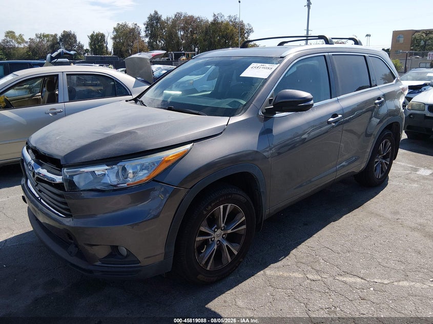 Vin: 5tdjkrfh9fs163719, lot: 46317969, toyota highlander xle v6 20152