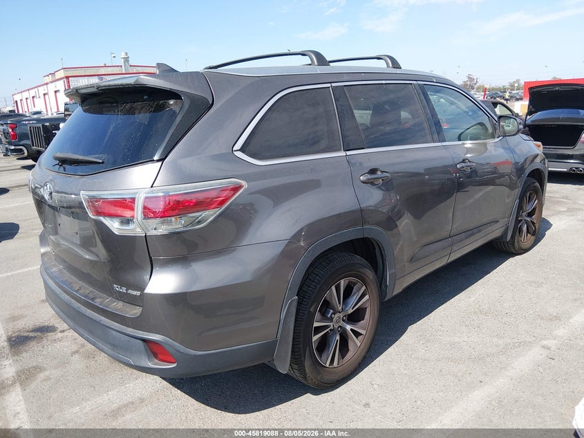 Vin: 5tdjkrfh9fs163719, lot: 46317969, toyota highlander xle v6 20154
