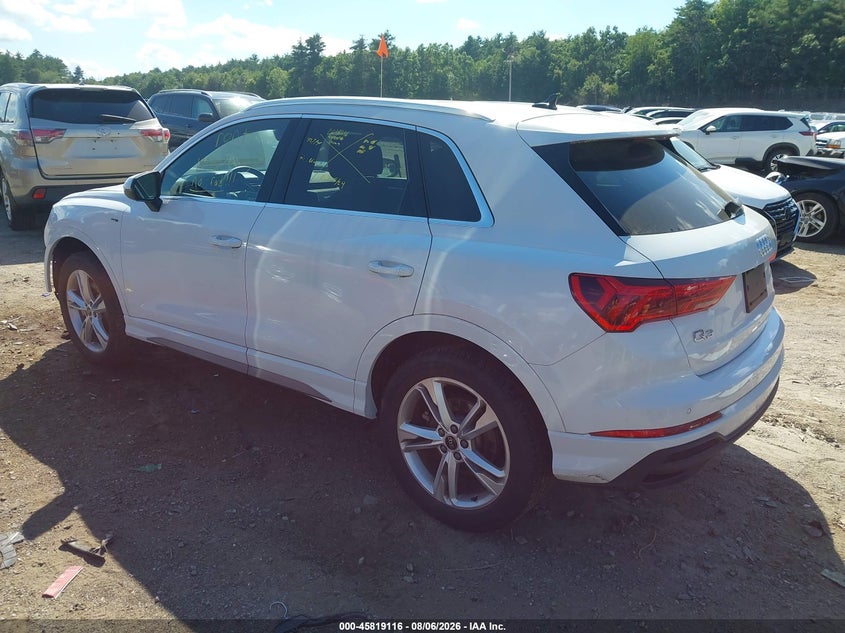 Vin: wa1decf38r1156178, lot: 46317997, audi q3 premium 45 tfsi s line quattro tiptronic 20243