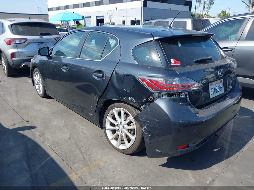 Vin: jthkd5bh8b2046274, lot: 46318127, lexus ct 200h premium 20113