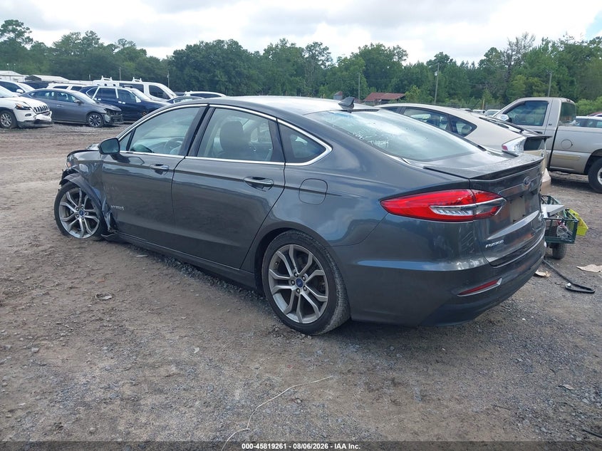 Vin: 3fa6p0ru3kr139091, lot: 46318141, ford fusion hybrid titanium 20193