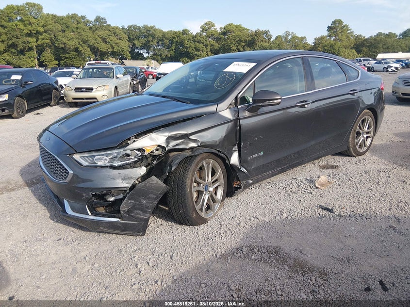 Vin: 3fa6p0ru3kr139091, lot: 46318141, ford fusion hybrid titanium 20192