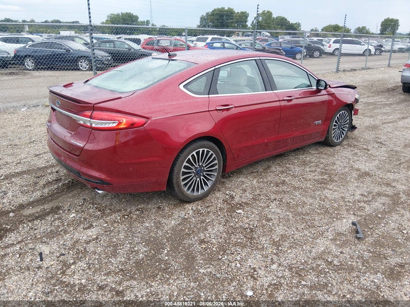 Vin: 3fa6p0su1hr239015, lot: 46318202, ford fusion energi platinum 20174