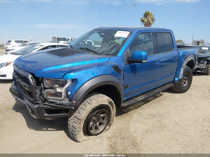 Vin: 1ftfw1rtxkfa63105, lot: 46318207, ford f150 raptor 20192