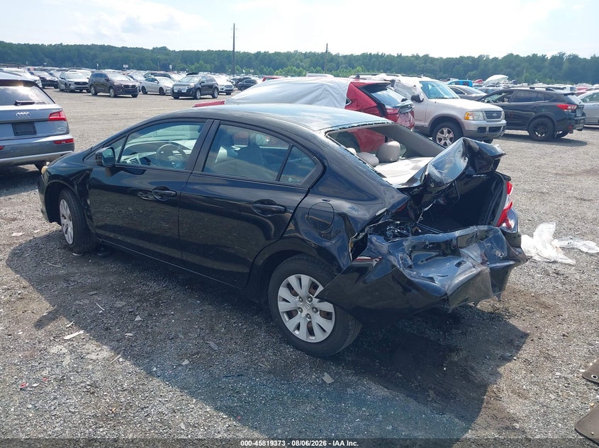 Vin: 19xfb2f52ce384314, lot: 46318255, honda civic lx 20123