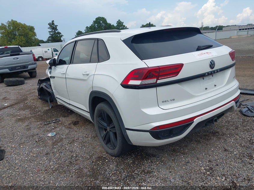 Vin: 1v2se2ca5pc215410, lot: 46318333, volkswagen atlas cross sport 3.6l v6 sel/3.6l v6 sel r-line black 20233