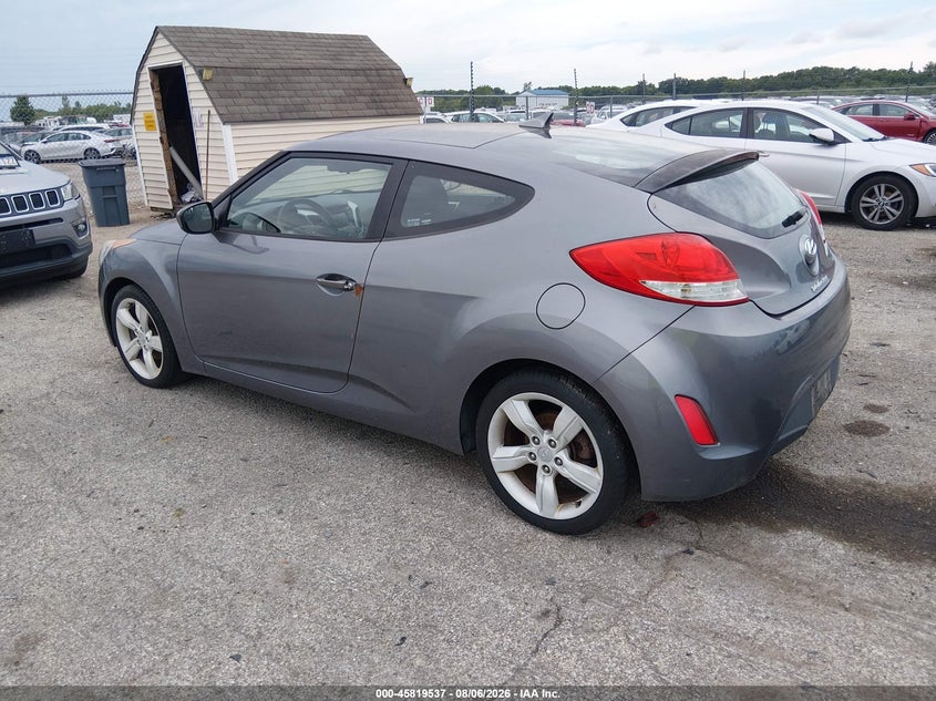 Vin: kmhtc6ad5eu199857, lot: 46318418, hyundai veloster base w/black 20143