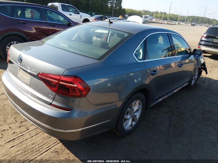 Vin: 1vwat7a38hc052755, lot: 46318435, volkswagen passat 1.8t s 20174