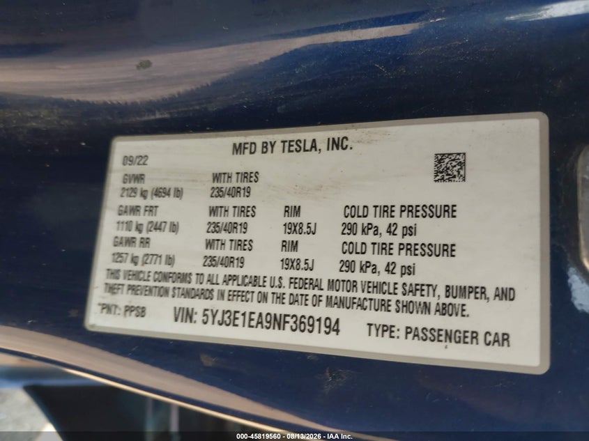 TESLA MODEL 3 - zdjęcie 9