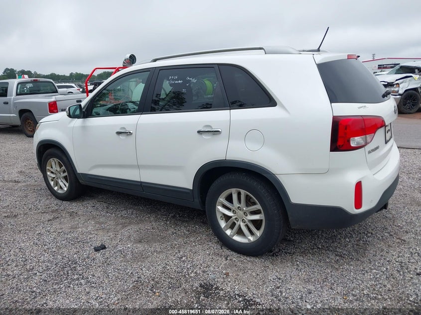 Vin: 5xykt3a60eg499565, lot: 46318532, kia sorento lx 20143