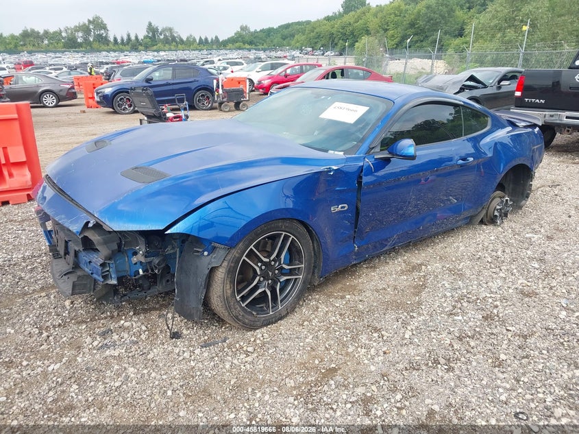 Vin: 1fa6p8cf8j5121101, lot: 46318547, ford mustang gt 20182