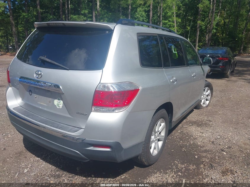Vin: 5tdbk3eh0cs145172, lot: 46318681, toyota highlander se v6 20124