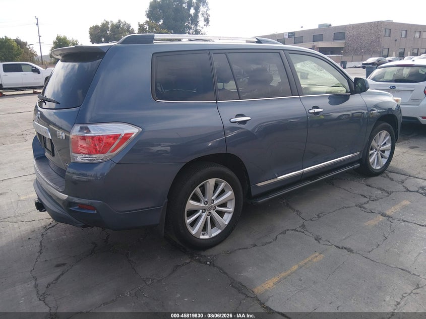 Vin: jtedc3eh9d2011223, lot: 46318711, toyota highlander hybrid limited v6 20134