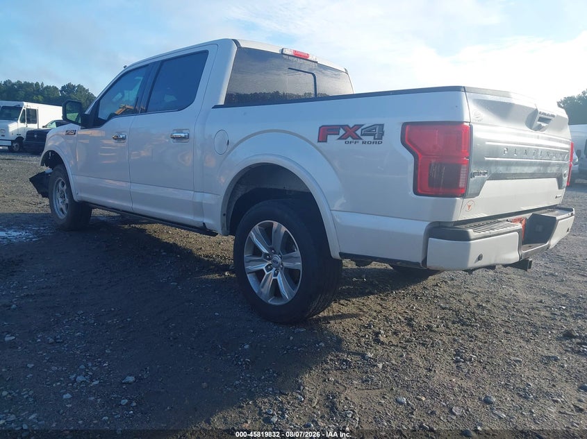 Vin: 1ftew1e41kfa84903, lot: 46318713, ford f-150 platinum 20193
