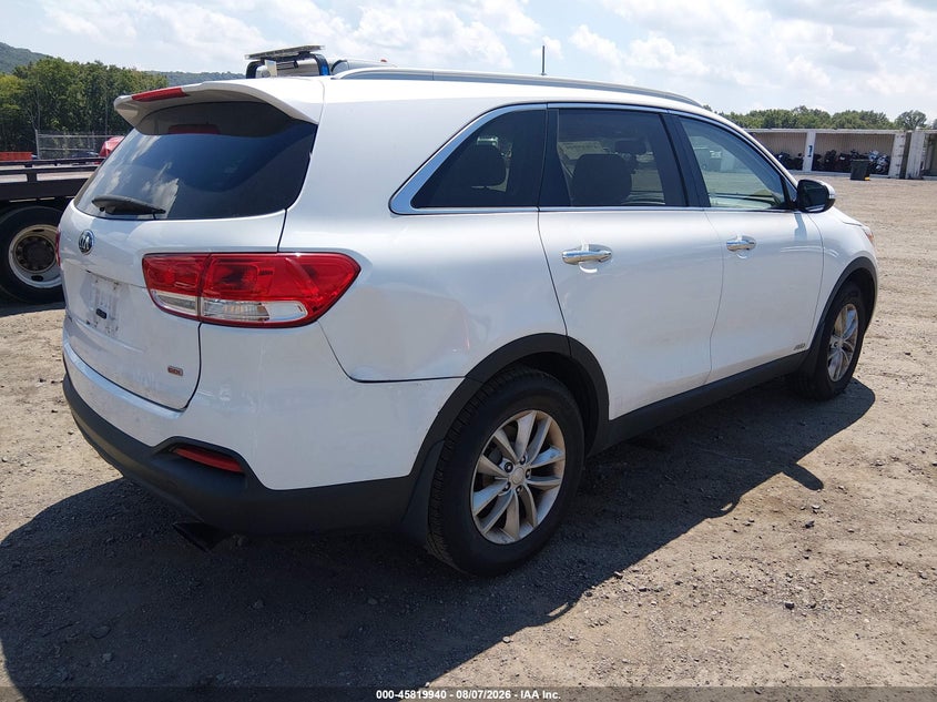 Vin: 5xypgda3xgg032968, lot: 46318821, kia sorento 2.4l lx 20164