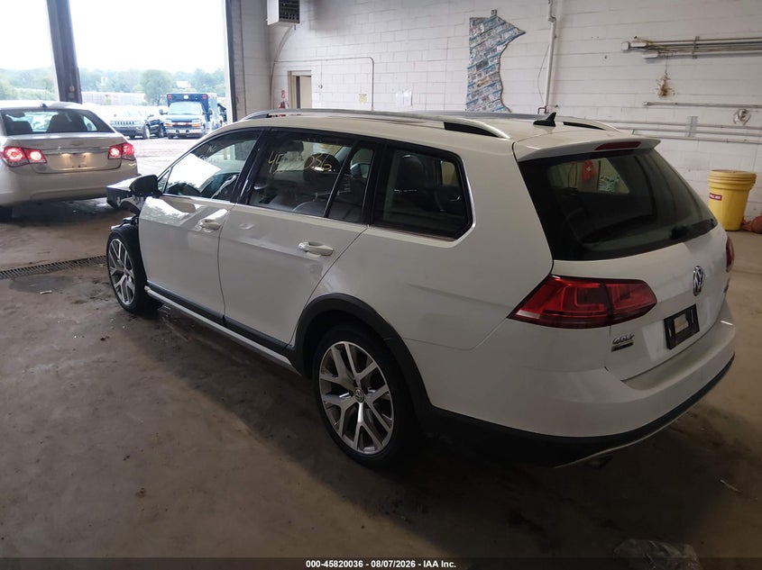 Vin: 3vwh17au0hm540299, lot: 46318917, volkswagen golf alltrack tsi s/tsi se/tsi sel 20173
