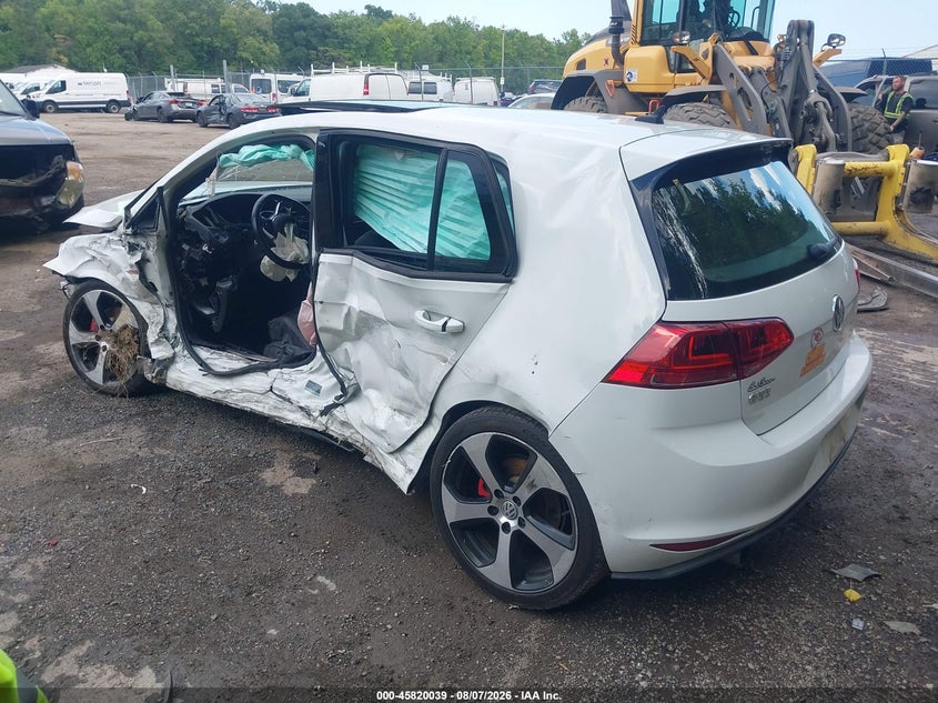 Vin: 3vw4t7auxgm031330, lot: 46318920, volkswagen golf gti se 4-door 20163