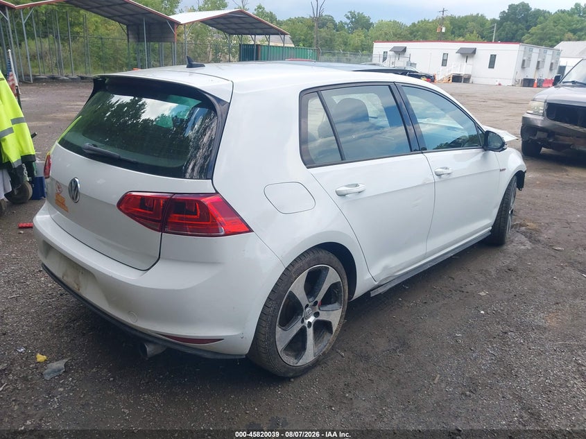 Vin: 3vw4t7auxgm031330, lot: 46318920, volkswagen golf gti se 4-door 20164